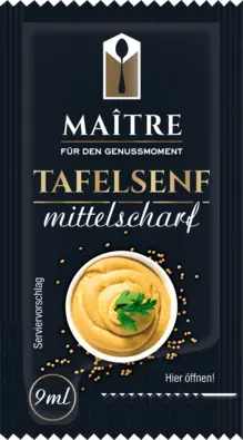 Maitre Tafelsenf Portionsbeutel 150 x 10g | CaterPoint.de
