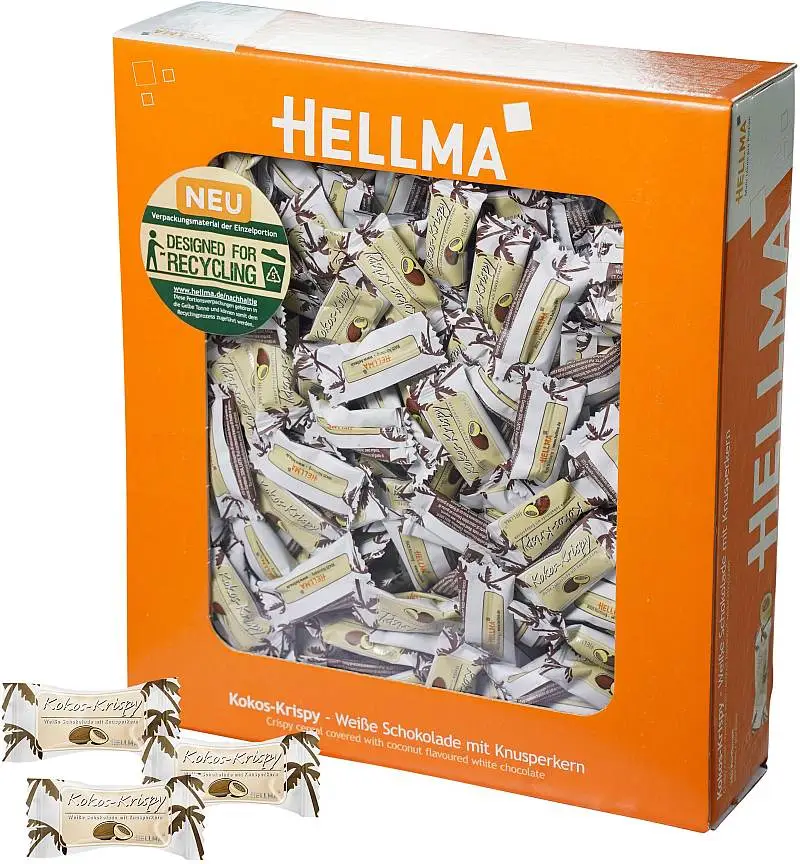 HELLMA Kokos-Krispy in Weißer Schokolade | CaterPoint.de