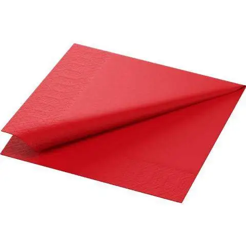 Duni Zelltuch-Servietten 3-lg 1/4-Falz 33 x 33 cm - rot | CaterPoint.de