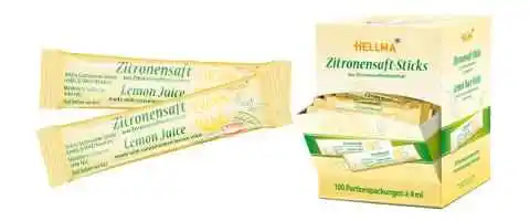 Hellma Zitronensaft-Sticks 100 x 4ml | CaterPoint.de