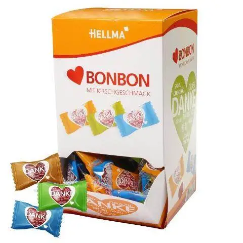 Hellma Herz-Bonbons "Danke" 200 Stück | CaterPoint.de