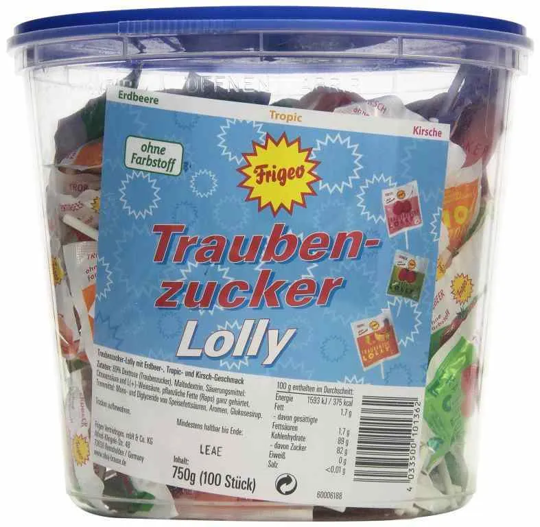 Frigeo Traubenzucker-Lolly 100 Stück | CaterPoint.de