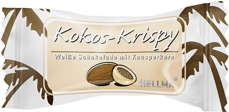 HELLMA Kokos-Krispy in Weißer Schokolade 380 Stück | CaterPoint.de