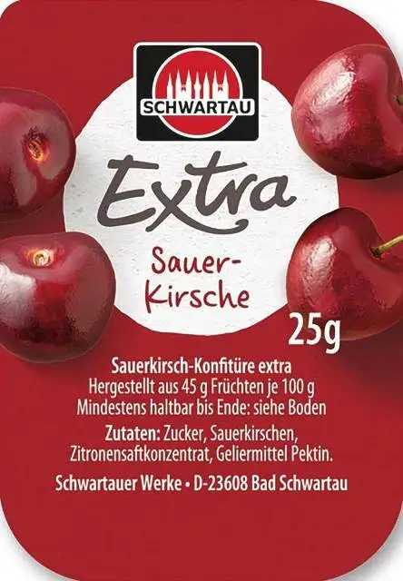 Schwartau Extra Kirschkonfitüre 100 x 25g | CaterPoint.de