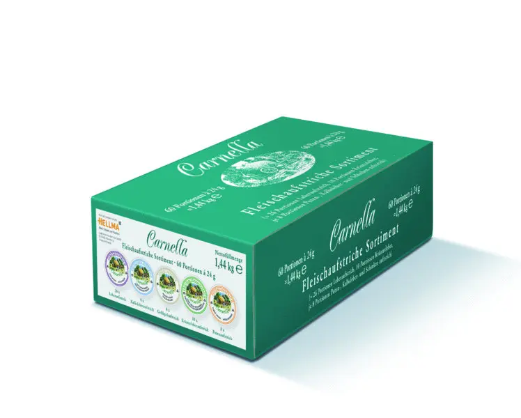 Carnella "Fleischaufstrich" 60 x 24g sortiert | CaterPoint.de