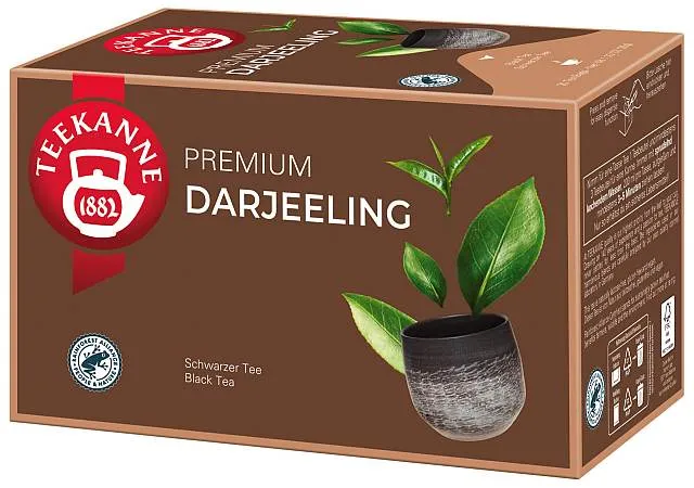 Teekanne Gastro Premium Darjeeling Schwarzer Tee, 20 einzeln verpackte Teebeutel à 1,75 g