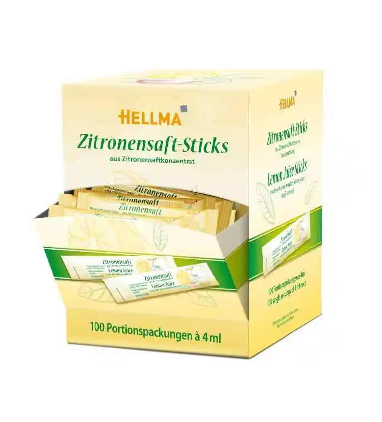 Hellma Zitronensaft-Sticks 100 x 4ml | CaterPoint.de