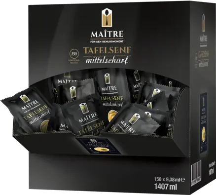 Maitre Tafelsenf Portionsbeutel 150 x 10g | CaterPoint.de