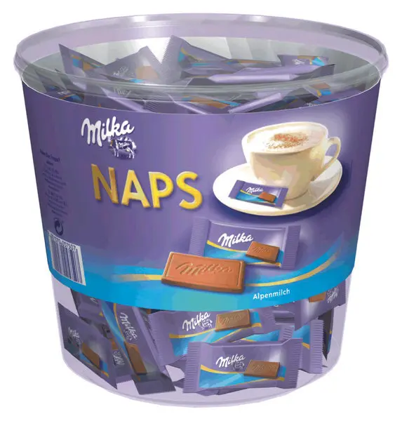 Milka Naps Alpenmilch Runddose 1000g | CaterPoint.de