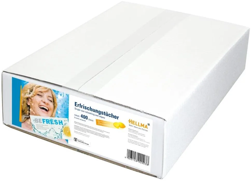 Hellma BE FRESH Erfrischungstücher 400 Stück | CaterPoint.de