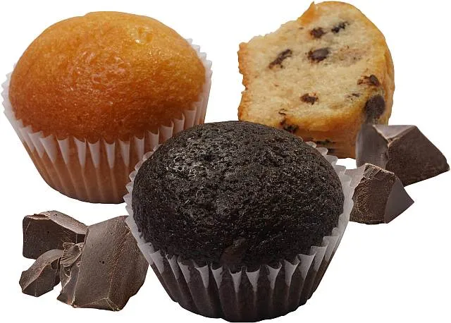 HELLMA Mini Muffins in drei Sorten mit Schokolade, einzeln verpackt im 60er-Mix